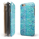 Aqua Watercolor Tiger Pattern iPhone 6/6s or 6/6s Plus 2-Piece Hybrid INK-Fuzed Case