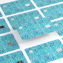 Aqua Watercolor Tiger Pattern - Premium Protective Decal Skin-Kit for the Apple Credit Card