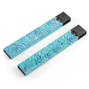 Aqua Watercolor Tiger Pattern - Premium Decal Protective Skin-Wrap Sticker compatible with the Juul Labs vaping device
