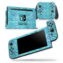Aqua Watercolor Tiger Pattern - Skin Wrap Decal for Nintendo Switch Lite Console & Dock - 3DS XL - 2DS - Pro - DSi - Wii - Joy-Con Gaming Controller