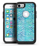 Aqua Watercolor Tiger Pattern - iPhone 7 or 8 OtterBox Case & Skin Kits