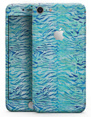 Aqua Watercolor Tiger Pattern - Skin-kit for the iPhone 8 or 8 Plus