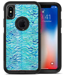 Aqua Watercolor Tiger Pattern - iPhone X OtterBox Case & Skin Kits