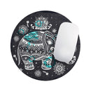 Aztec Elephant Blue Accented Modern Illustration// WaterProof Rubber Foam Backed Anti-Slip Mouse Pad for Home Work Office or Gaming Computer Desk