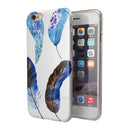 Azul Watercolor Feathers iPhone 6/6s or 6/6s Plus 2-Piece Hybrid INK-Fuzed Case