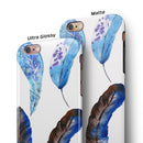 Azul Watercolor Feathers iPhone 6/6s or 6/6s Plus 2-Piece Hybrid INK-Fuzed Case