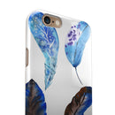 Azul Watercolor Feathers iPhone 6/6s or 6/6s Plus 2-Piece Hybrid INK-Fuzed Case