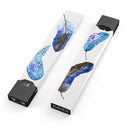 Azul Watercolor Feathers - Premium Decal Protective Skin-Wrap Sticker compatible with the Juul Labs vaping device