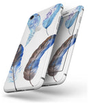 Azul Watercolor Feathers - Skin-kit for the iPhone 8 or 8 Plus