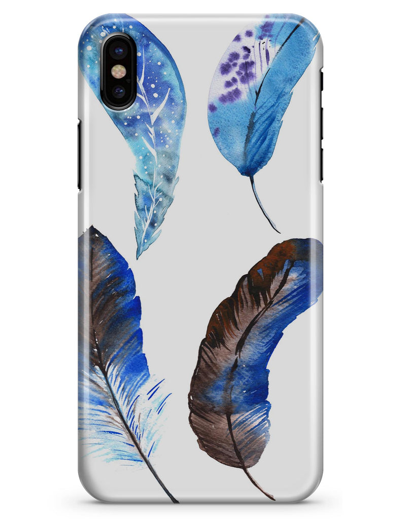 Azul Watercolor Feathers - iPhone X Clipit Case
