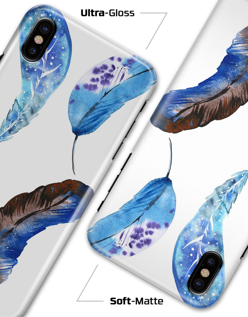 Azul Watercolor Feathers - iPhone X Clipit Case
