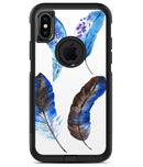 Azul Watercolor Feathers - iPhone X OtterBox Case & Skin Kits