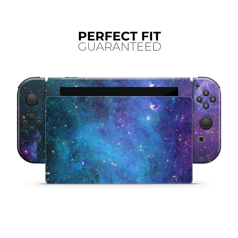 Azure Nebula - Full Body Skin Decal Wrap Kit for Nintendo Switch Console & Dock, Pro Controller, Switch Lite, 3DS XL, 2DS XL, DSi, Wii
