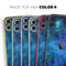 Azure Nebula - Skin-Kit compatible with the Apple iPhone 13, 13 Pro Max, 13 Mini, 13 Pro, iPhone 12, iPhone 11 (All iPhones Available)
