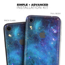 Azure Nebula - Skin-Kit for the Apple iPhone XR, XS MAX, XS/X, 8/8+, 7/7+, 5/5S/SE (All iPhones Available)