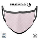 Baby Pink Shell Pattern - Made in USA Mouth Cover Unisex Anti-Dust Cotton Blend Reusable & Washable Face Mask with Adjustable Sizing for Adult or Child