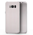 Baby Pink Vertical Stripes - Samsung Galaxy S8 Full-Body Skin Kit
