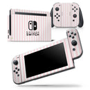 Baby Pink Vertical Stripes - Vinyl Skin Wrap for Nintendo Switch 2, OLED, Lite, Pro Controller, Wii & Classic Handhelds