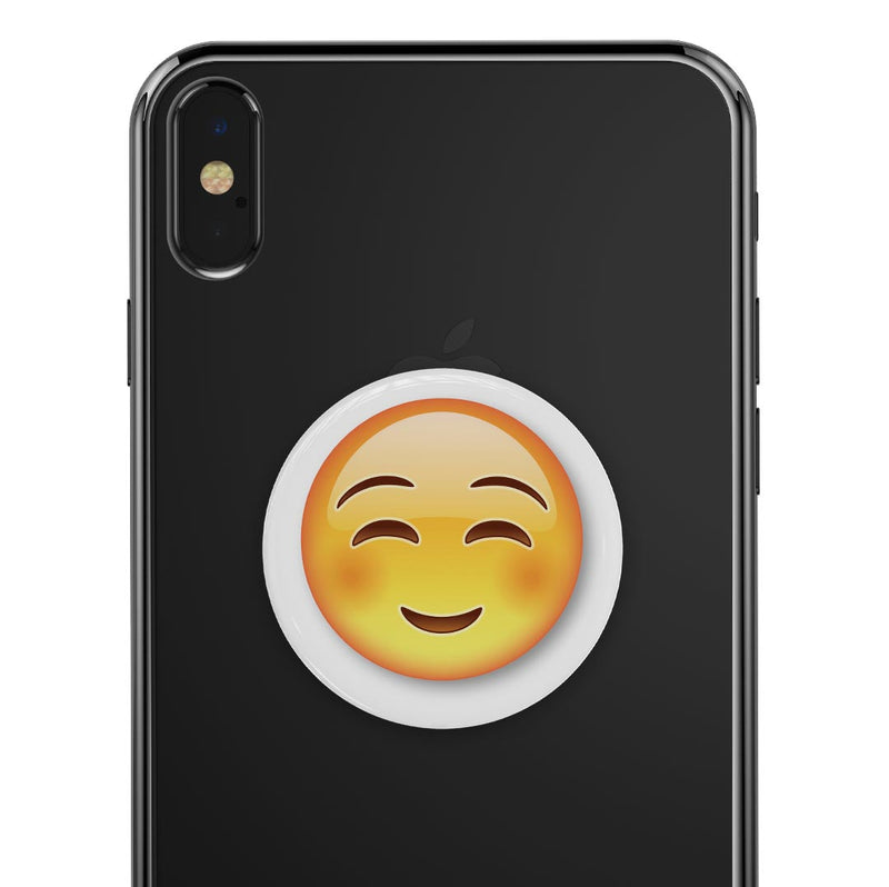 Bashful Smile Emoticon Emoji - Skin Kit for PopSockets and other
