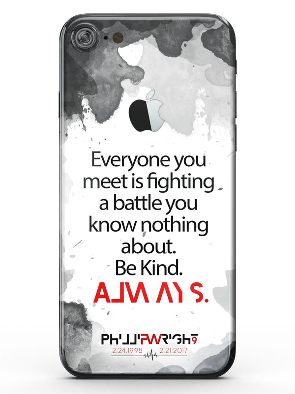 Be Kind Always - iPhone Skin Kit in Memory of Phillip Wright
