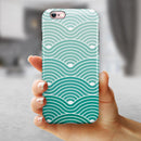 Beach Hotel Wallpaper Waves iPhone 6/6s or 6/6s Plus 2-Piece Hybrid INK-Fuzed Case