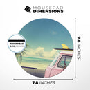 Beach Trip// WaterProof Rubber Foam Backed Anti-Slip Mouse Pad for Home Work Office or Gaming Computer Desk