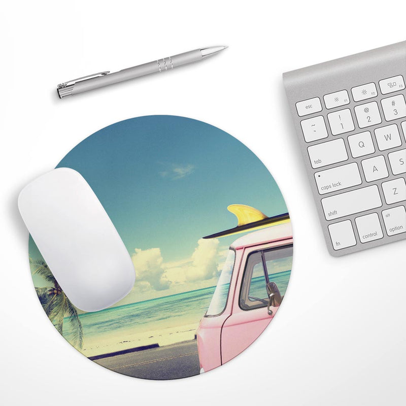 Beach Trip// WaterProof Rubber Foam Backed Anti-Slip Mouse Pad for Home Work Office or Gaming Computer Desk