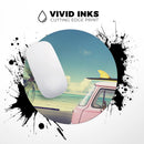 Beach Trip// WaterProof Rubber Foam Backed Anti-Slip Mouse Pad for Home Work Office or Gaming Computer Desk