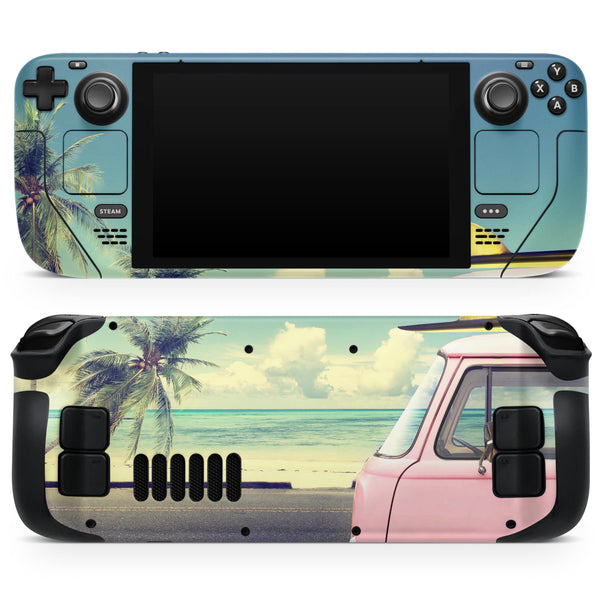 Beach Trip // Full Body Skin Decal Wrap Kit for the Steam Deck handheld gaming computer