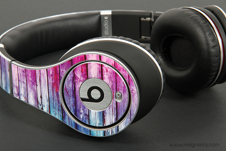 Blue And Pink Washed Wood Planks Skin for the Beats by Dre