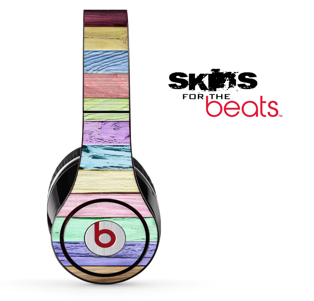 Abstract Color Wood Skin for the Beats by Dre Solo, Studio, Wireless, Pro or Mixr