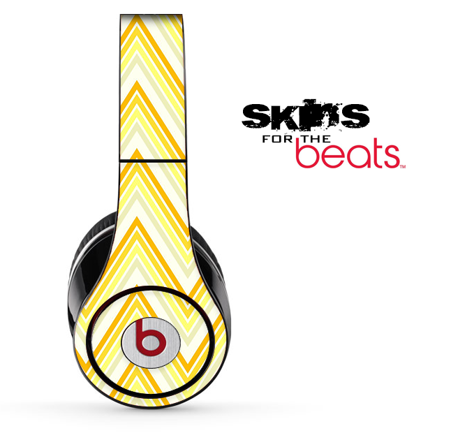 Vintage Yellow Chevron Skin for the Beats by Dre Solo, Studio, Wireless, Pro or Mixr