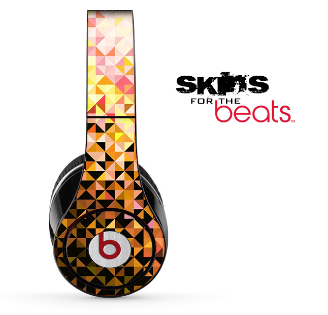 Abstract Gold Tiled Skin for the Beats by Dre Solo, Studio, Wireless, Pro or Mixr