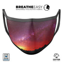 Beautiful Milky Way Sunset - Made in USA Mouth Cover Unisex Anti-Dust Cotton Blend Reusable & Washable Face Mask with Adjustable Sizing for Adult or Child
