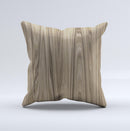 Beige Woodgrain Ink-Fuzed Decorative Throw Pillow