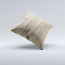 Beige Woodgrain Ink-Fuzed Decorative Throw Pillow