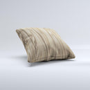 Beige Woodgrain Ink-Fuzed Decorative Throw Pillow