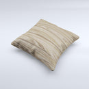 Beige Woodgrain Ink-Fuzed Decorative Throw Pillow