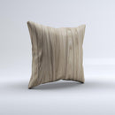Beige Woodgrain Ink-Fuzed Decorative Throw Pillow