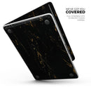 Black & Gold Marble Swirl V10 - Skin Decal Wrap Kit Compatible with the Apple MacBook Pro, Pro with Touch Bar or Air (11", 12", 13", 15" & 16" - All Versions Available)