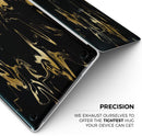 Black & Gold Marble Swirl V2 - Skin Decal Wrap Kit Compatible with the Apple MacBook Pro, Pro with Touch Bar or Air (11", 12", 13", 15" & 16" - All Versions Available)