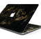 Black & Gold Marble Swirl V4 - Skin Decal Wrap Kit Compatible with the Apple MacBook Pro, Pro with Touch Bar or Air (11", 12", 13", 15" & 16" - All Versions Available)