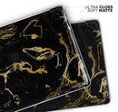 Black & Gold Marble Swirl V8 - Skin Decal Wrap Kit Compatible with the Apple MacBook Pro, Pro with Touch Bar or Air (11", 12", 13", 15" & 16" - All Versions Available)