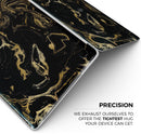 Black & Gold Marble Swirl V8 - Skin Decal Wrap Kit Compatible with the Apple MacBook Pro, Pro with Touch Bar or Air (11", 12", 13", 15" & 16" - All Versions Available)