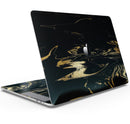 Black & Gold Marble Swirl V9 - Skin Decal Wrap Kit Compatible with the Apple MacBook Pro, Pro with Touch Bar or Air (11", 12", 13", 15" & 16" - All Versions Available)