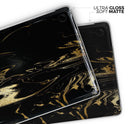 Black & Gold Marble Swirl V9 - Skin Decal Wrap Kit Compatible with the Apple MacBook Pro, Pro with Touch Bar or Air (11", 12", 13", 15" & 16" - All Versions Available)