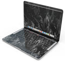 Black & Silver Marble Swirl V1 - Skin Decal Wrap Kit Compatible with the Apple MacBook Pro, Pro with Touch Bar or Air (11", 12", 13", 15" & 16" - All Versions Available)