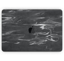 Black & Silver Marble Swirl V2 - Skin Decal Wrap Kit Compatible with the Apple MacBook Pro, Pro with Touch Bar or Air (11", 12", 13", 15" & 16" - All Versions Available)