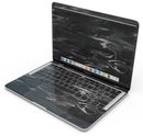 Black & Silver Marble Swirl V2 - Skin Decal Wrap Kit Compatible with the Apple MacBook Pro, Pro with Touch Bar or Air (11", 12", 13", 15" & 16" - All Versions Available)