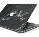 Black & Silver Marble Swirl V3 - Skin Decal Wrap Kit Compatible with the Apple MacBook Pro, Pro with Touch Bar or Air (11", 12", 13", 15" & 16" - All Versions Available)